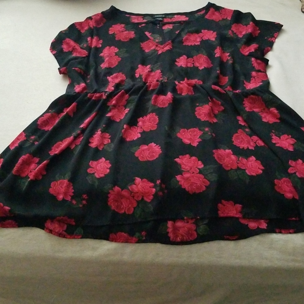 Rose print blouse